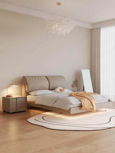 北欧双人床3D模型下载